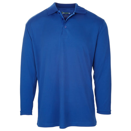 Dri-FIT Golf Shirts - Men’s Long Sleeve Solid - Standard Fit 6002 Long Sleeve Golf Shirt mygolfshirts Small Blue 100 % POLYESTER, DRI-FIT