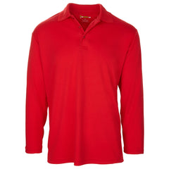 Dri-FIT Golf Shirts - Men’s Long Sleeve Solid - Standard Fit 6002 Long Sleeve Golf Shirt mygolfshirts Small Red 100 % POLYESTER, DRI-FIT
