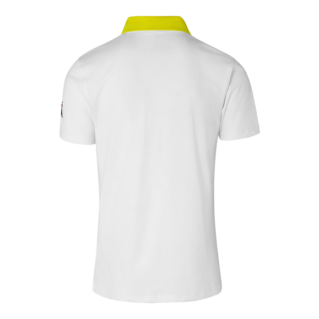 Dri-FIT Golf Shirts - Men's Bold White, Contrast Yellow Collared - Standard Fit  6501B - My Golf Shirts