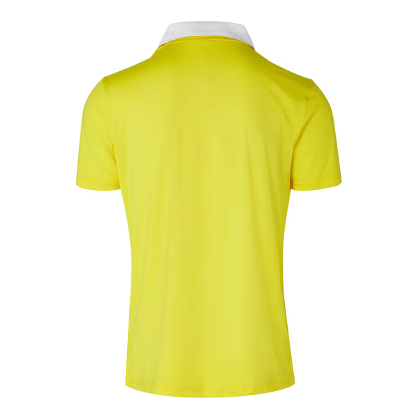 Dri-FIT Golf Shirts - Men's Bold White, Contrast Yellow Collared - Standard Fit  6501B - My Golf Shirts