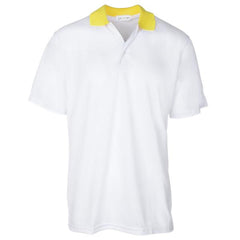 Dri-FIT Golf Shirts - Men's Bold White, Contrast Yellow Collared - Standard Fit  6501 - My Golf Shirts