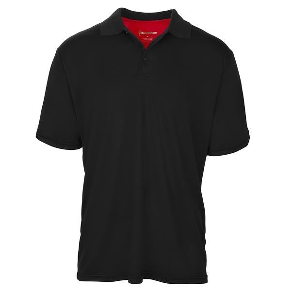 Dri-FIT Golf Shirts - Men’s Stylish Two-Sided - Standard Fit 6517 Short Sleeve Golf Shirt mygolfshirts Small BLACK/RED 100 % POLYESTER, DRI-FIT