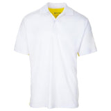 Dri-FIT Golf Shirts - Men’s Stylish Two-Sided - Standard Fit 6517 Short Sleeve Golf Shirt mygolfshirts Small WHITE/YELLOW 100 % POLYESTER, DRI-FIT