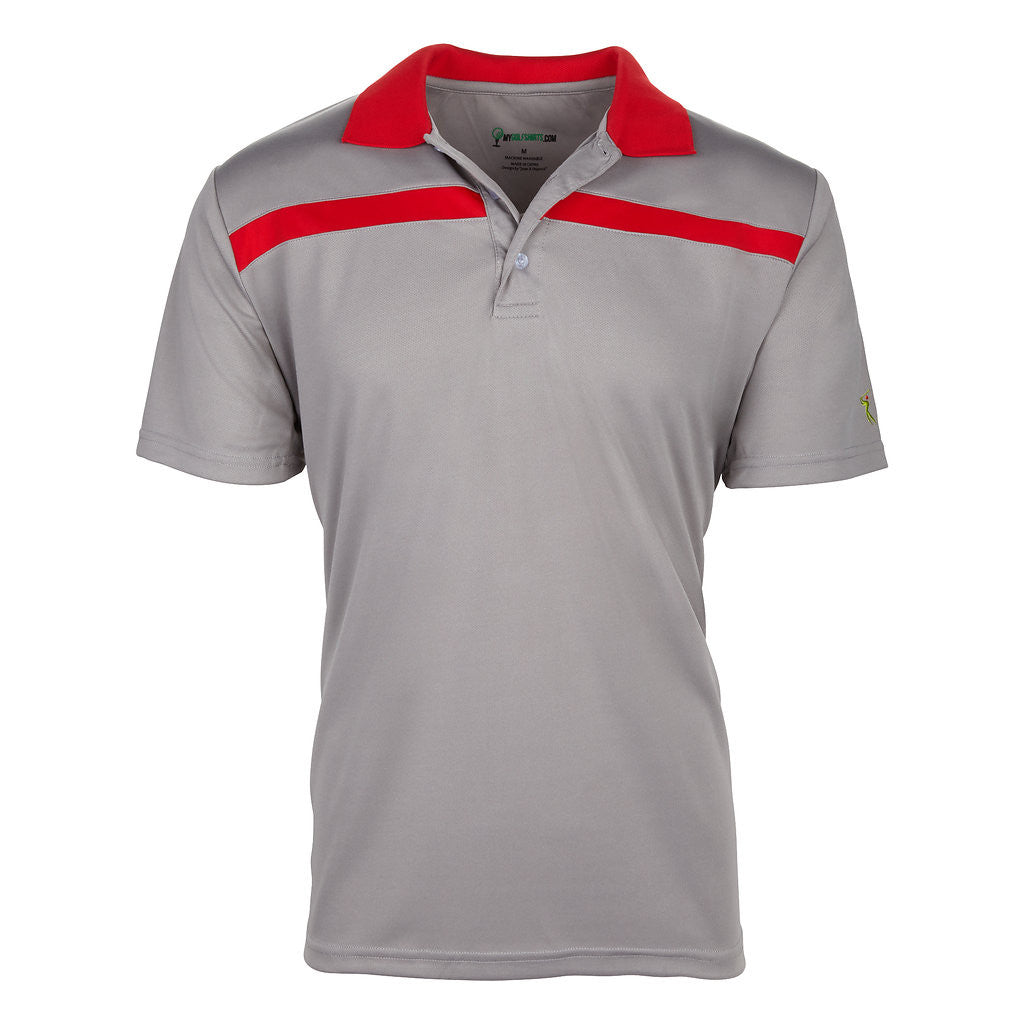 Dri-FIT Golf Shirts - Men’s Bold Line Contrast Standard Fit 6544 - My Golf Shirts