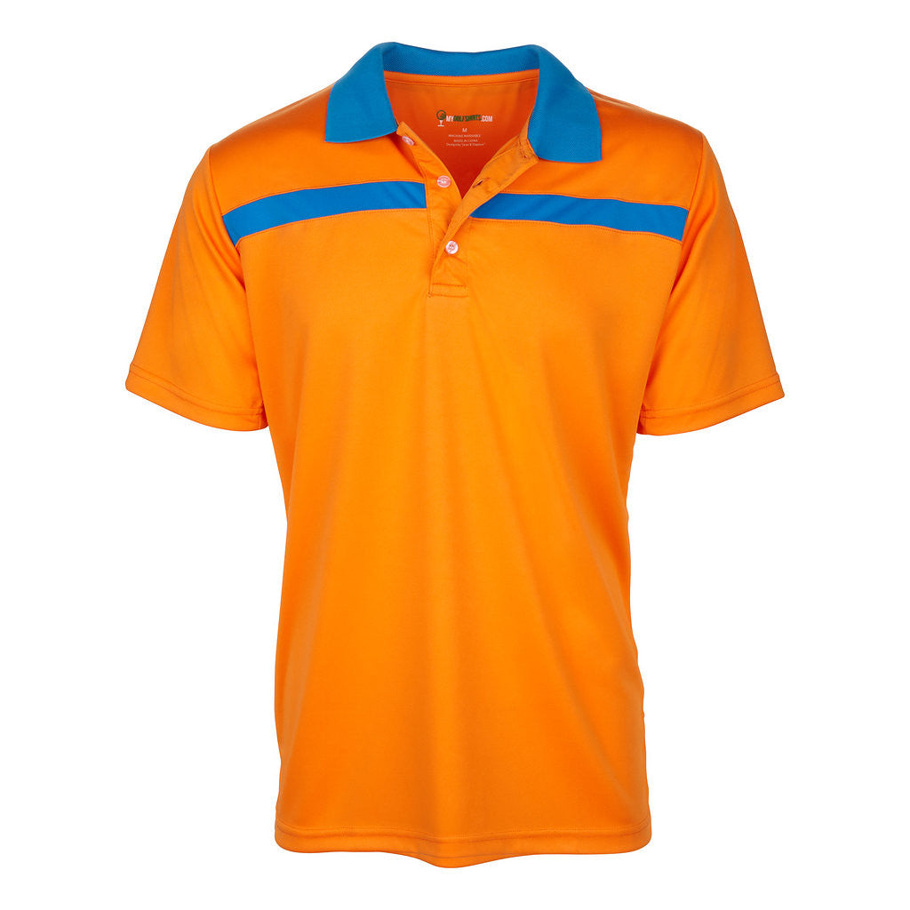Dri-FIT Golf Shirts - Men’s Bold Line Contrast Standard Fit 6544 - My Golf Shirts