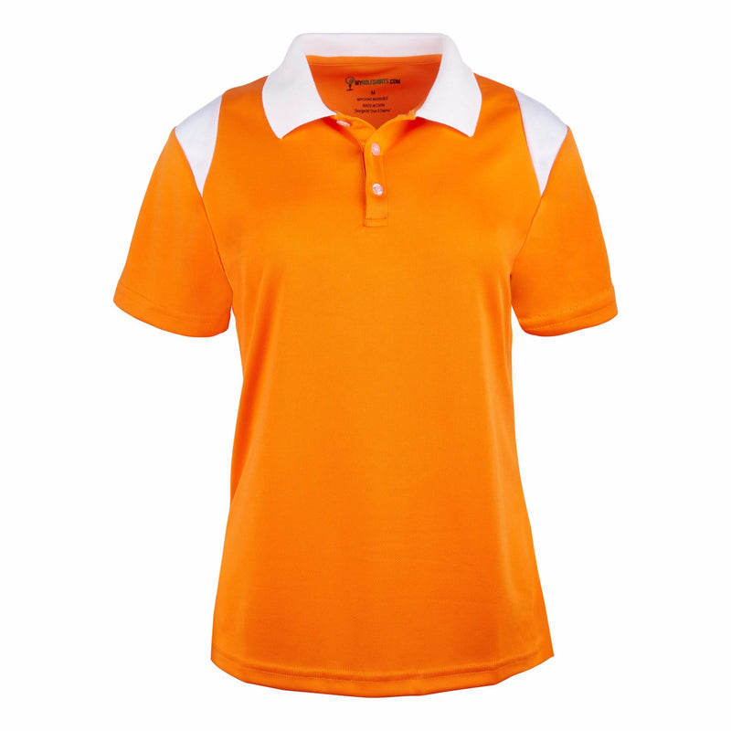 Orange women's golf shirts - mygolfshirts.com