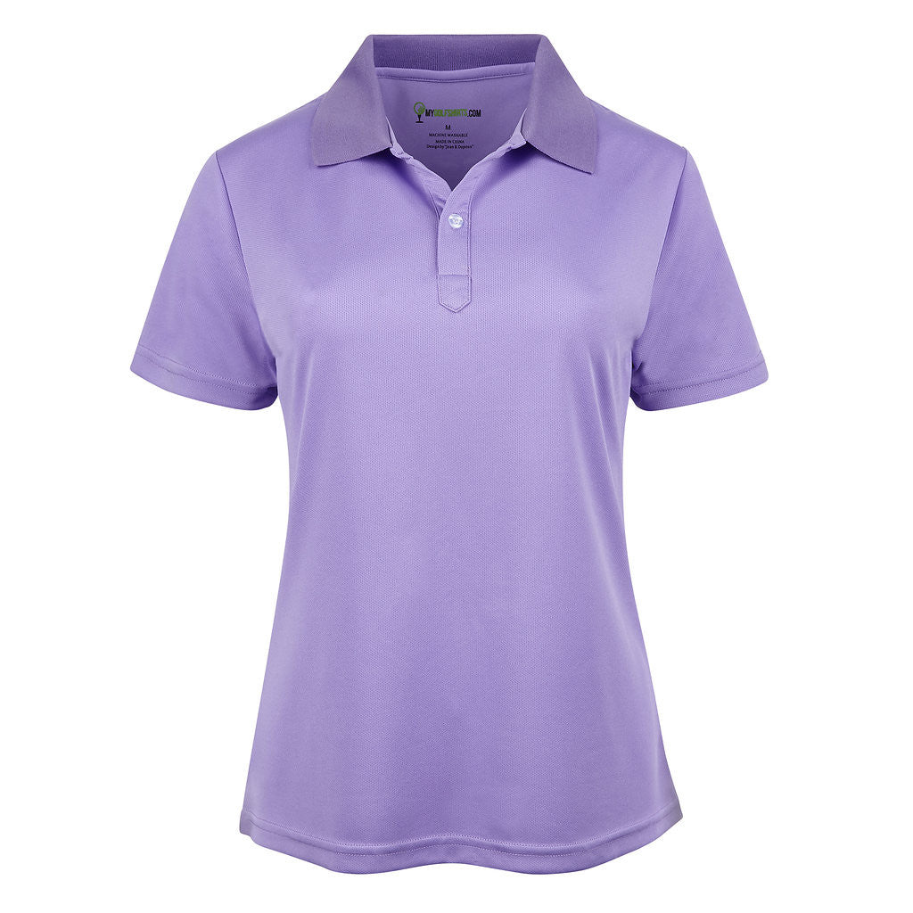 French  Classic Purple Women Dri-Fit Short Sleeve Short Sleeve Golf Shirt - mygolfshirts.com