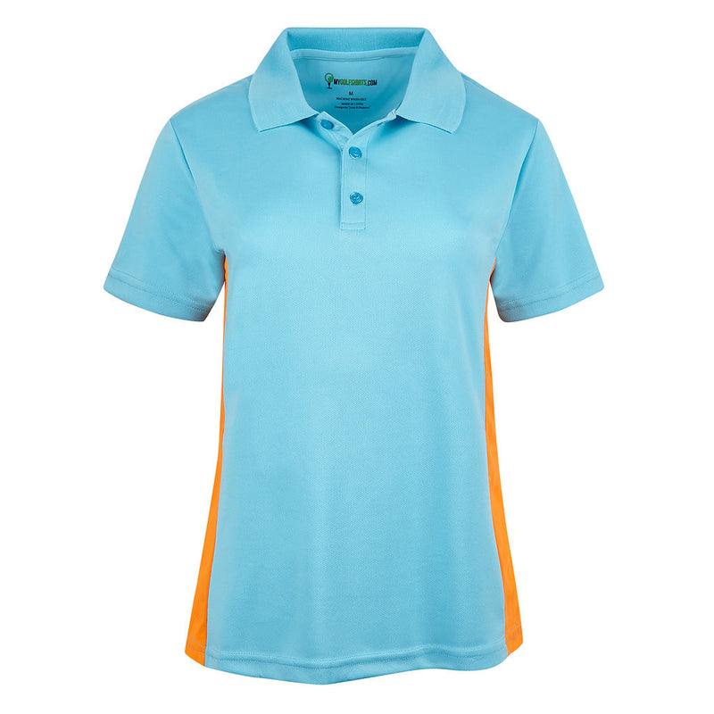 Sky Blue women's golf shirts - mygolfshirts.com