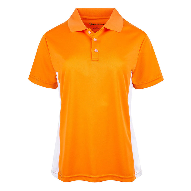 Orange women's golf shirts - mygolfshirts.com