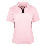 Game Redefined Cool Contrast Women French  Cut Short Sleeve Golf Shirt - mygolfshirts.com