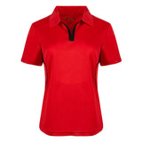 Game Redefined Cool Contrast Women French  Cut Short Sleeve Golf Shirt - mygolfshirts.com