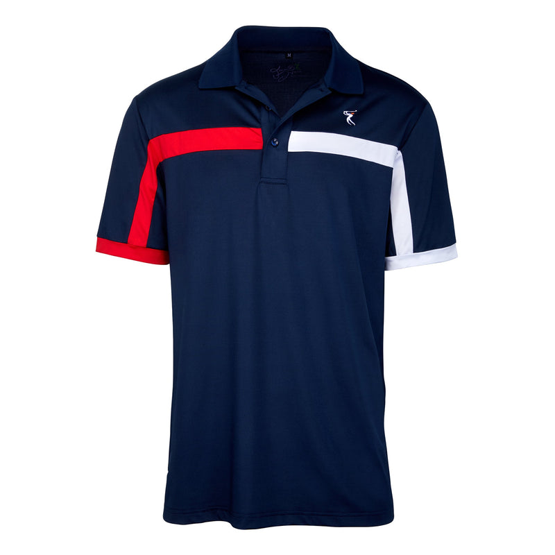 Dri-Fit French Golf Shirt- Men's Bold Two Colored Stripe  6945 - My Golf Shirts