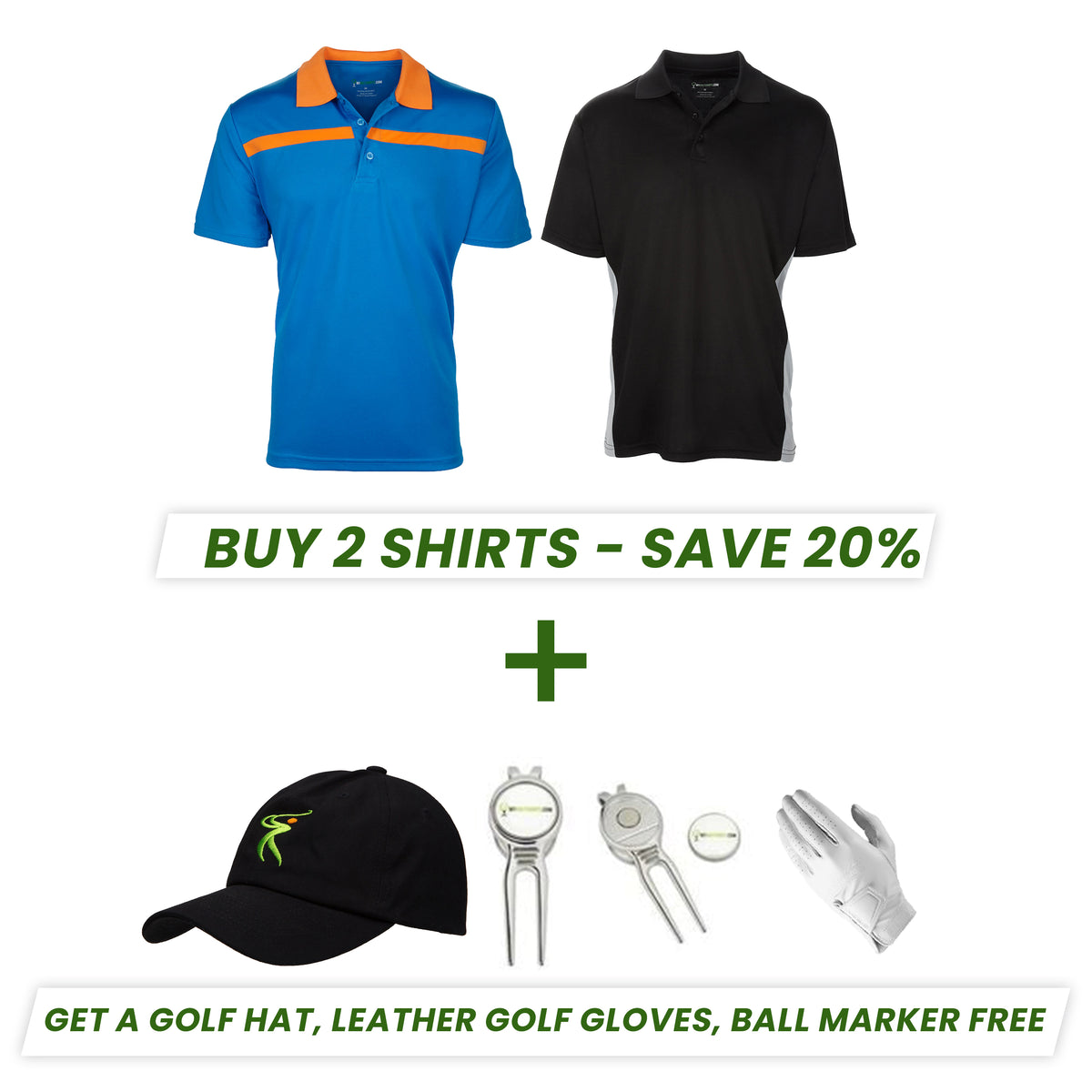 BUY 2 DRI-FIT GOLF SHIRTS(MEN'S BOLD LINE) Save 20 % (ALSO GET FREE BALL MARKER, HAT AND FREE SHIPPING) - My Golf Shirts